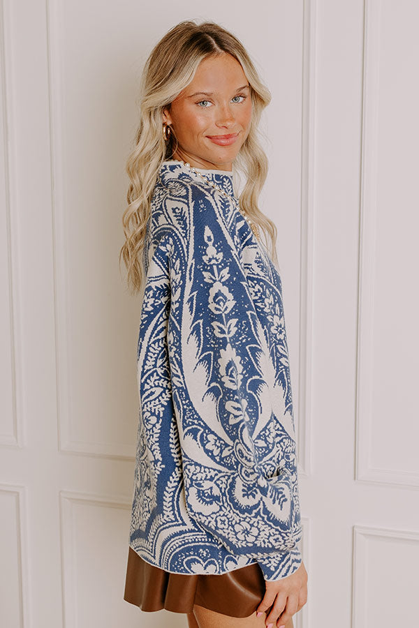 Boho Feels Floral Knit Sweater Image - 5