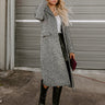 Uptown Manhattan Stripe Coat In Black Image - 1