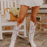 The Dolly Faux Leather Cowboy Boot in Lavender Image - 1