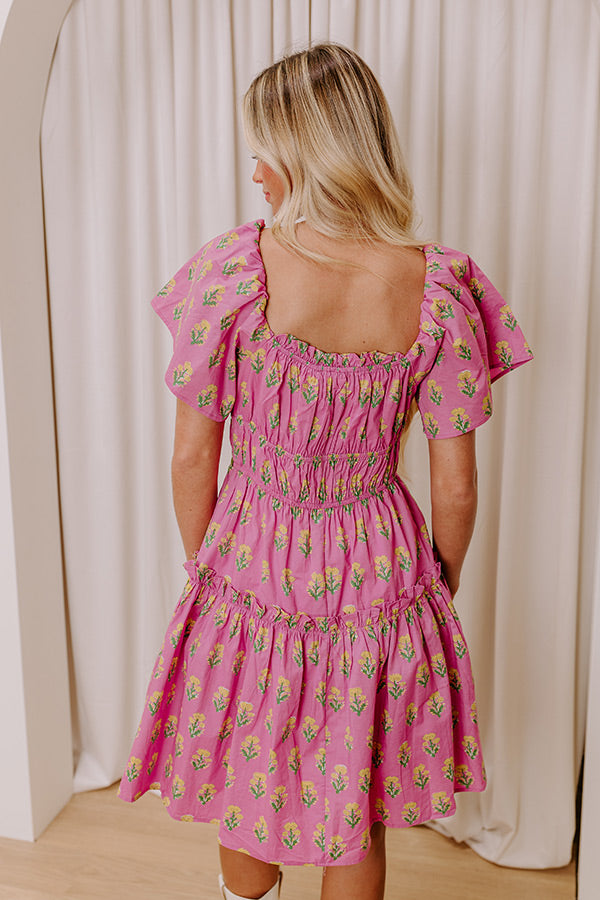 Countryside Charm Floral Mini Dress Image - 5