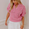 Smiles and Sunshine Knit Top in Pink Image - 1