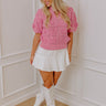 Smiles and Sunshine Knit Top in Pink Image - 1
