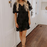 Dream Come True Applique Mini Dress in Black Image - 1