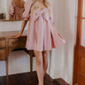 Rose Toast Jacquard Mini Dress Image - 1