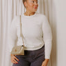 Breezy Chic Knit Sweater Top in Ivory Curves Image - 1
