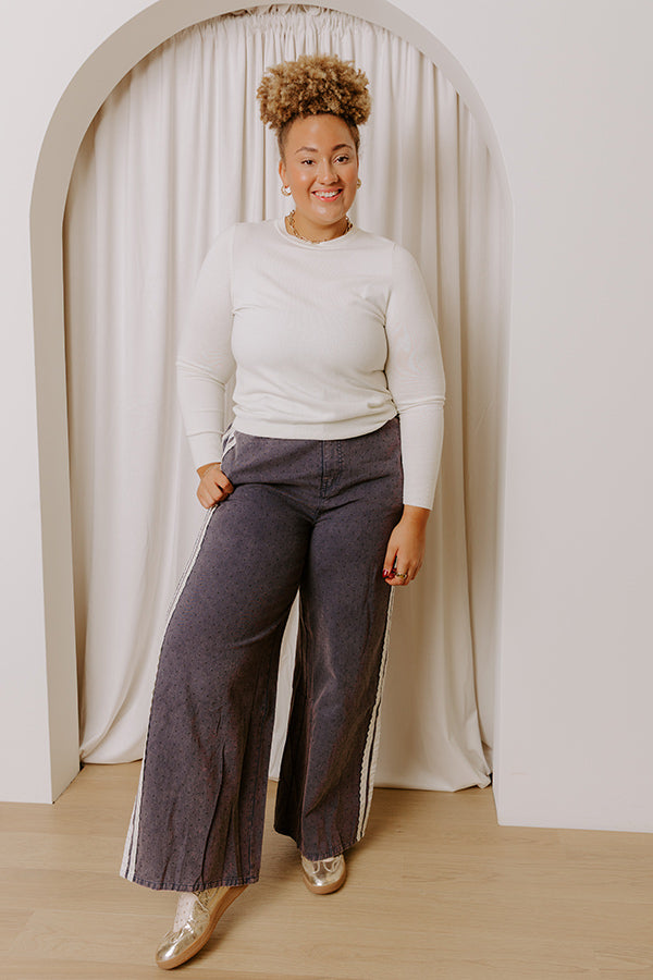 Breezy Chic Knit Sweater Top in Ivory Curves Image - 2