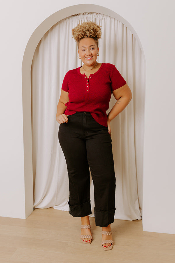 JUDY BLUE Kiara High Waist Wide Leg Jean Curves Image - 4