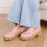 The Piper Faux Leather Loafer in Blush Image - 1