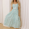 Southern Charm Floral Midi Dress in Sky Blue Image - 1
