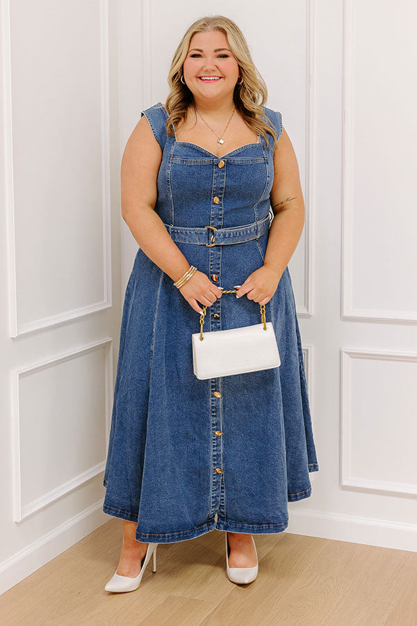 SUMMER MOMENTS DENIM MINI DRESS main image 0