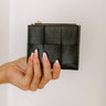 Amelie Faux Leather Woven Wallet in Black Image - 1