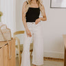 The Maeve High Waist Wide Leg Crop Jean in Cream Image - 1