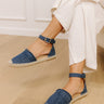 The Hallie Denim Flats Image - 1