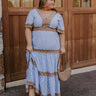 Key To My Heart Lace Maxi Dress in Sky Blue Curves Image - 1