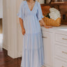 Charming Glance Tiered Maxi Dress in Sky Blue Image - 1