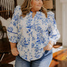 Santorini Bliss Floral Top Curves Image - 1
