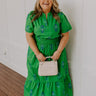 Brunch Babe Floral Maxi Dress in Kelly Green Curves Image - 1