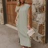 Beach Daydream Vintage Wash Midi Dress in Sage Image - 1