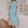 Beach Daydream Vintage Wash Midi Dress in Sky Blue Image - 1
