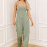 Block Party Ready Wide Leg Jumpsuit in Sage Image - 1