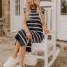 Sunset Sail Knit Midi Dress in Navy Image - 1