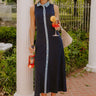 Small Town Bistro Knit Midi Dress in Navy Image - 1