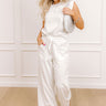 Bistro Hangout High Waist Heathered Wide Leg Pants Image - 1