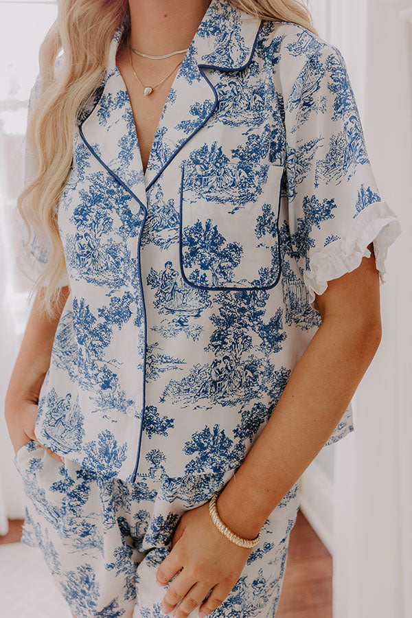 Feeling Dreamy Satin Pajama Top Image - 3