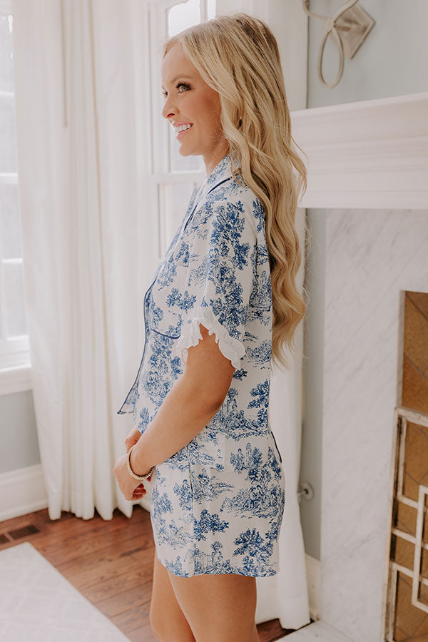 Feeling Dreamy Satin Pajama Top Image - 4