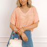 Sorbet On The Patio Knit Top in Coral Image - 1