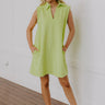 Coastal Dreamer Mini Dress in Lime Punch Image - 1