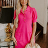 Vino On The Patio Knit Mini Dress in Hot Pink Image - 1