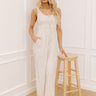 Mediterranean Cruise Linen-Blend Wide Leg Jumpsuit Image - 1