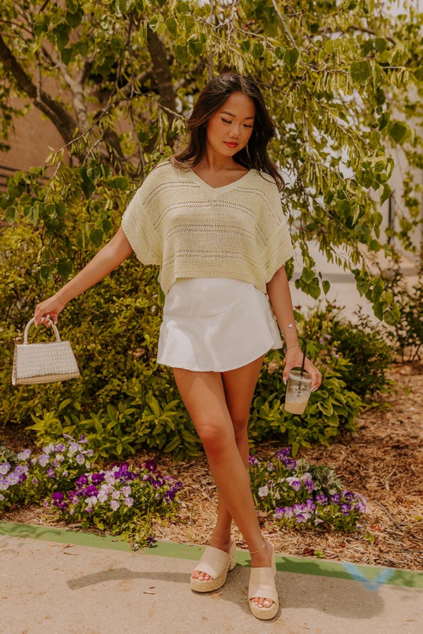 Sorbet On The Patio Knit Top in Light Lime Punch Image - 1