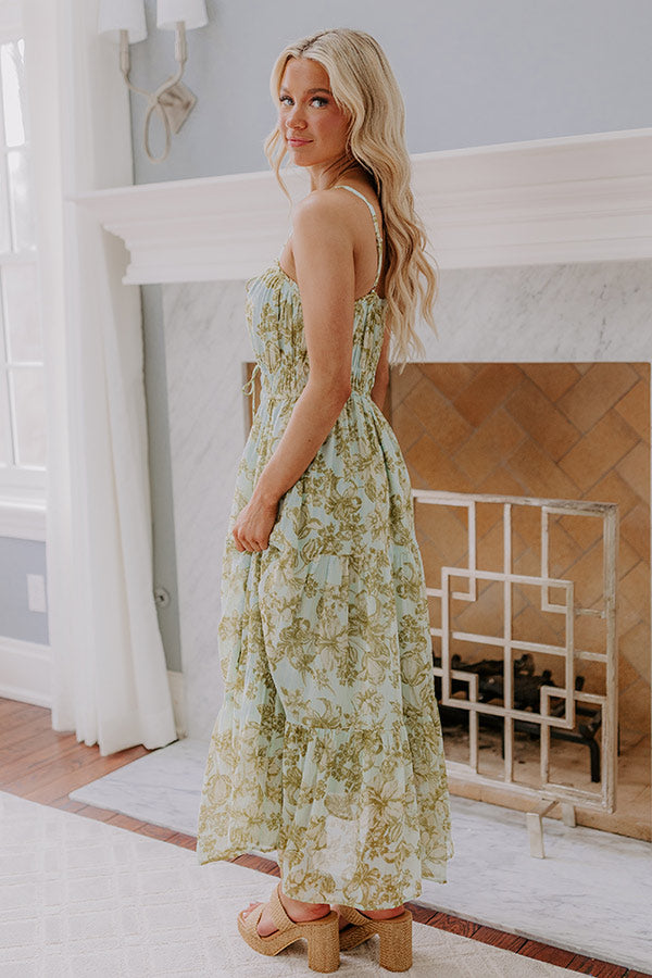 Simply Serene Floral Midi Dress