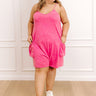 Casual Cues Vintage Wash Romper in Pink Curves Image - 1