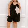 Casual Cues Vintage Wash Romper in Vintage Black Curves Image - 1