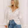 Sweet Aroma Embroidered Button Up in White Image - 1