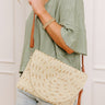 Cocktail Hour Raffia Woven Clutch in Beige Image - 1