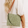 Bungalow Party Raffia Woven Clutch in Olive Image - 1