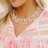 Simply Sweet Layered Necklace in Rose Quartz Image - 1