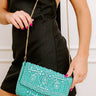 Vacay Mode Embellished Purse in Turquoise Image - 1