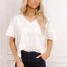 Keeping It Casual Heathered Tee in Cream Image - 1