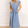 Cue The Casual T-shirt Midi Dress in Airy Blue Image - 1