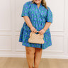 Charmed Feeling Floral Mini Dress in Periwinkle Curves Image - 1
