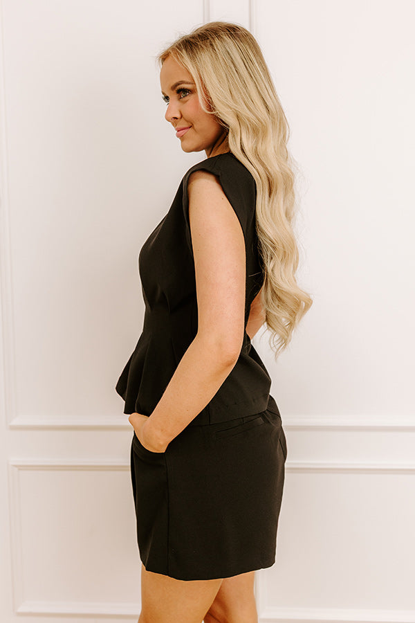 First Class Moment Pleated Top in Black Image - 3