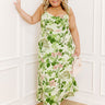 Small Town Charm Floral Maxi Dress in Green Curves Image 1