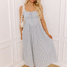 Coastal Cruise Stripe Midi Dress Image - 1