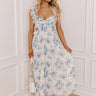 French Villa Floral Midi Dress Image - 1