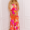 Cancun Cutie Strapless Maxi Dress in Coral Image - 1